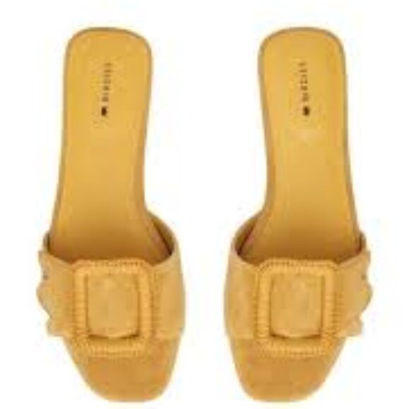 Birdies THE KIWI in Sunflower Suede slide  sandals faux -leather  size 9 - Picture 1 of 7